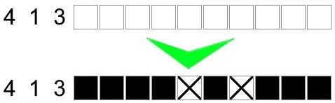 Only one possibility, example 3